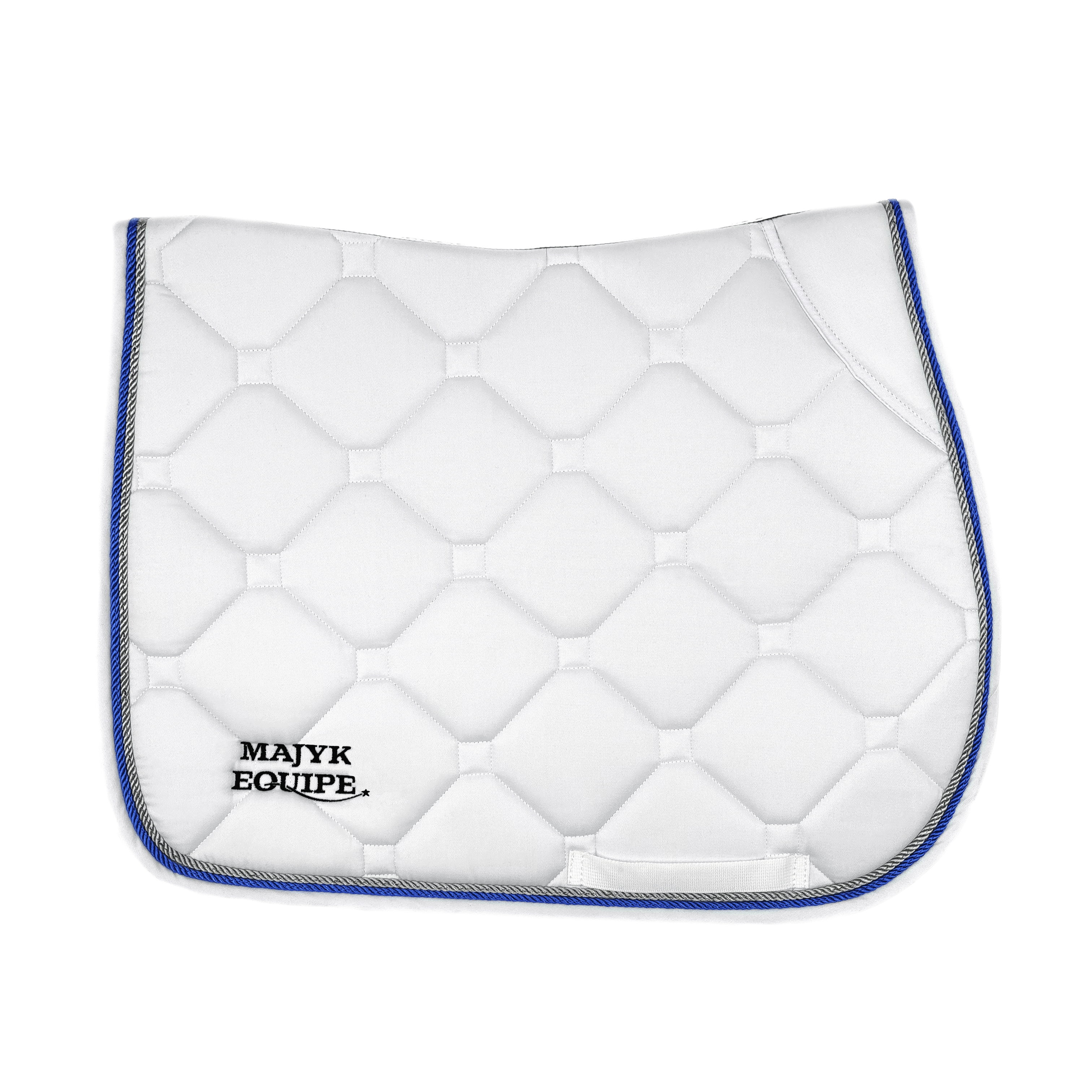 Majyk Equipe White Classica Cotton Euro Saddle pad - Majyk Equipe - Equiluxe Tack