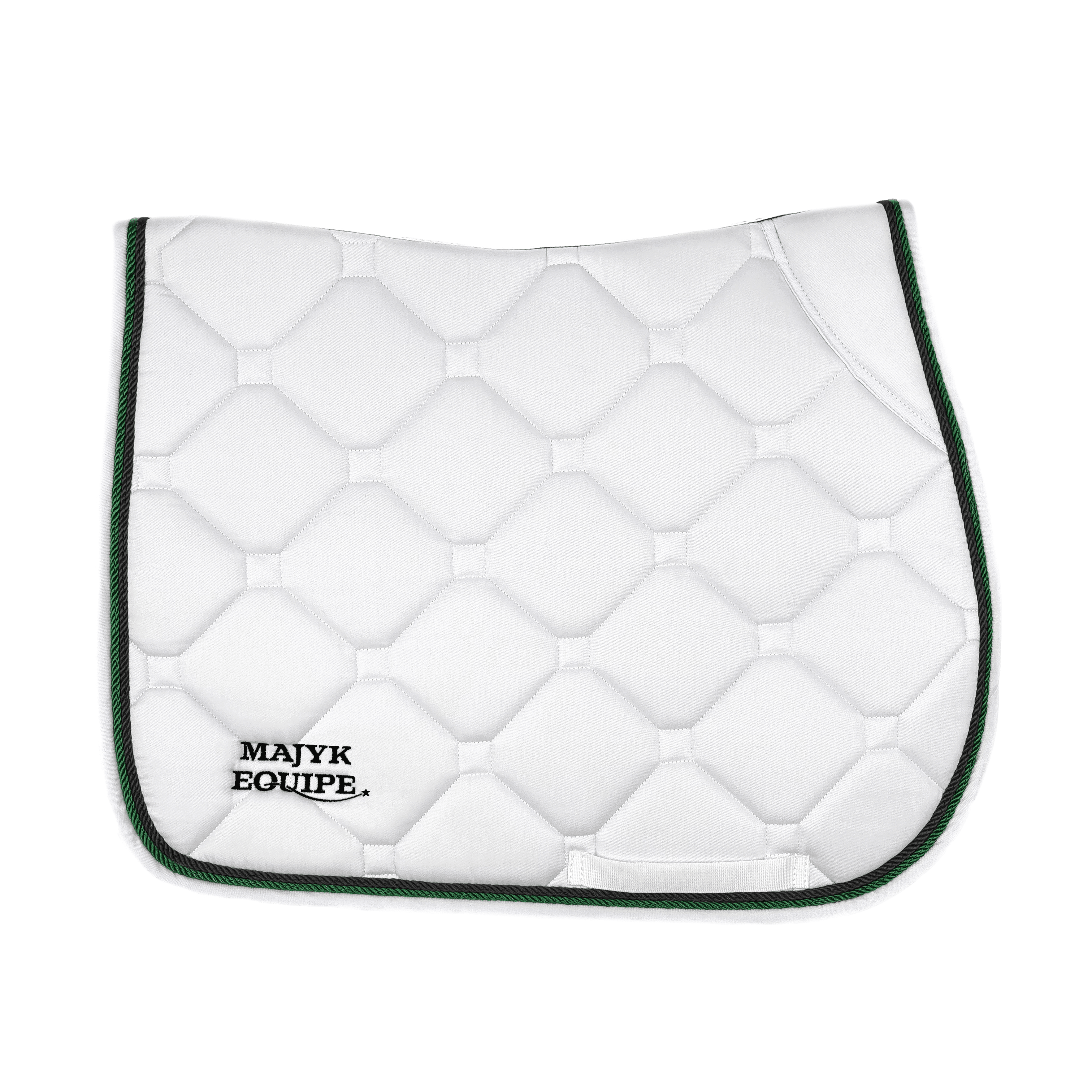 Majyk Equipe White Classica Cotton Euro Saddle pad - Majyk Equipe - Equiluxe Tack