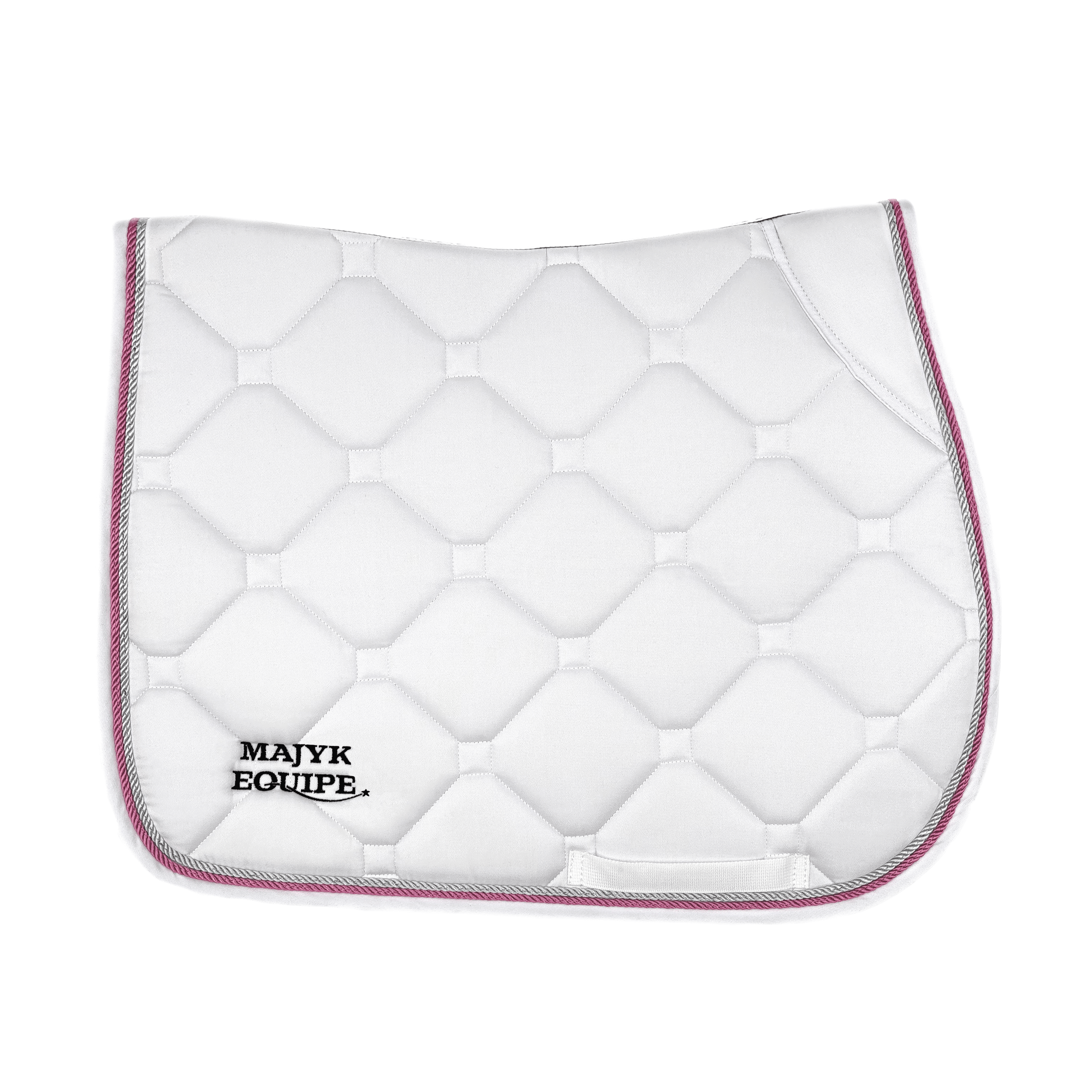Majyk Equipe White Classica Cotton Euro Saddle pad - Majyk Equipe - Equiluxe Tack