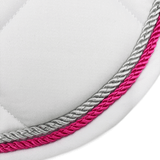 Majyk Equipe White Classica Cotton Euro Saddle pad - Majyk Equipe - Equiluxe Tack