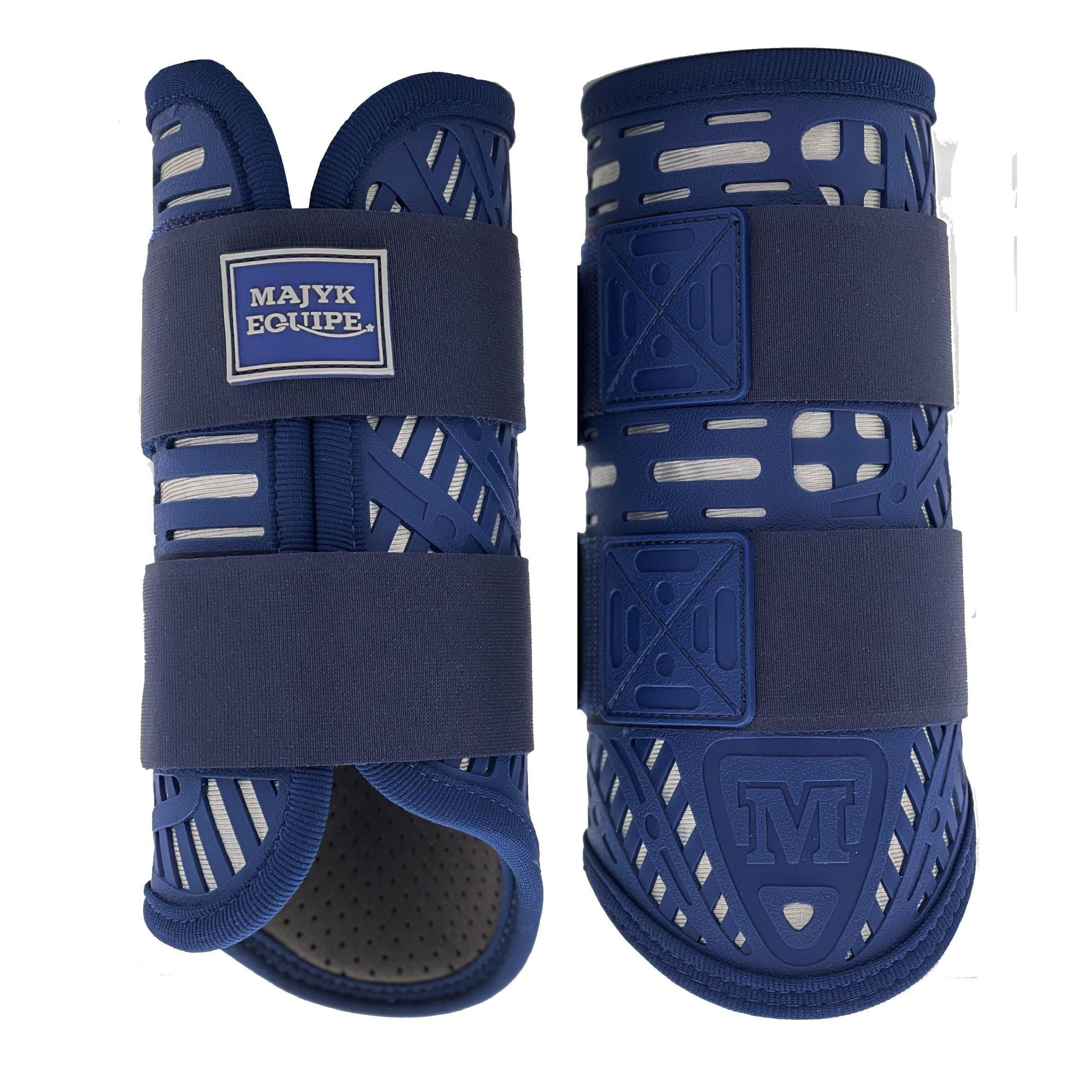 Majyk Equipe XC Elite Front and Hind Set in Navy/Silver - Majyk Equipe - Equiluxe Tack