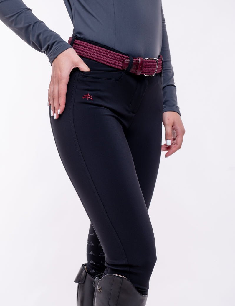 Makebe Italy Ladies Full Seat Silicone Petra Breeches - Grey, 42 - Makebe Italy - Equiluxe Tack