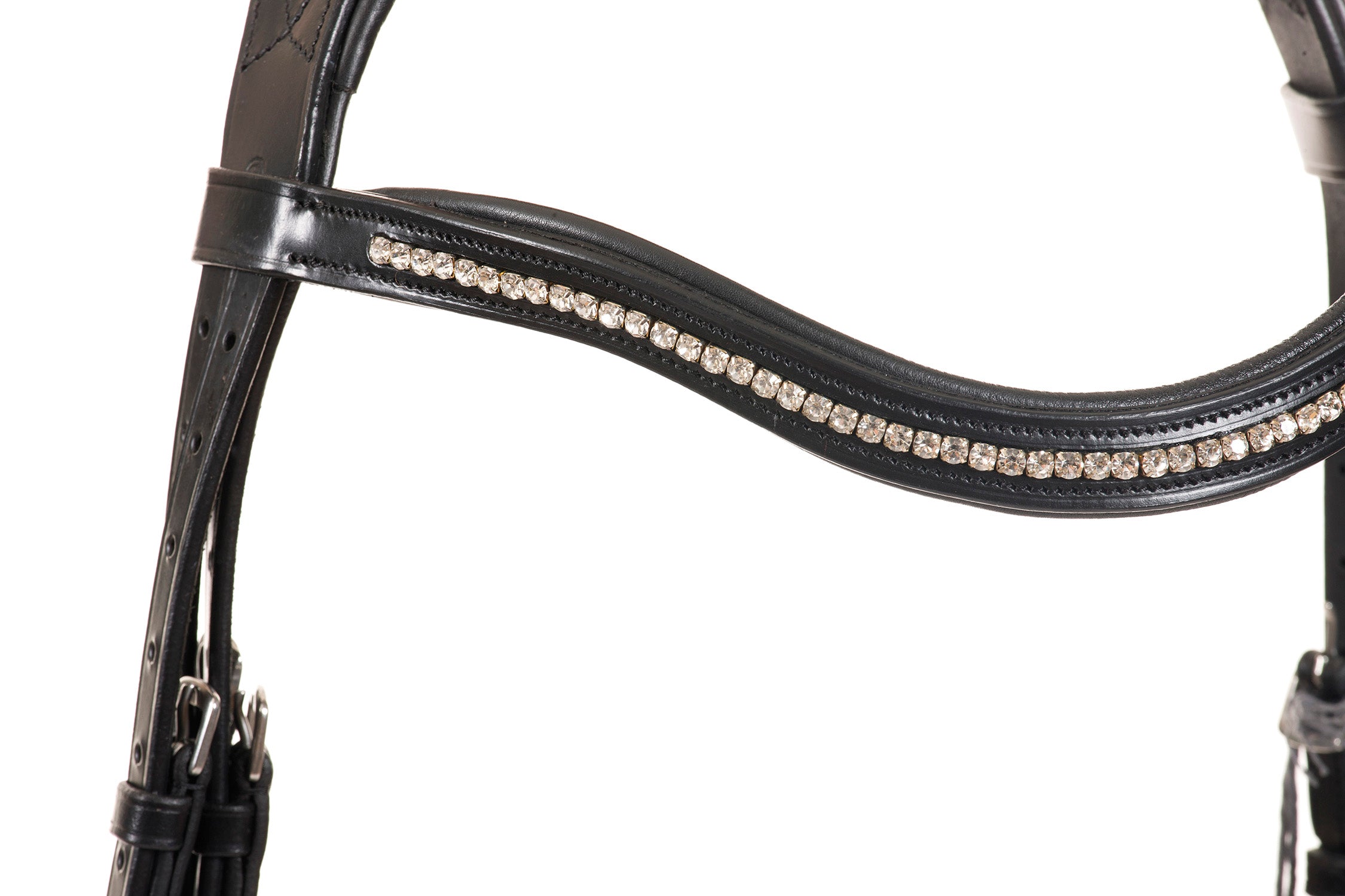 Makebe Italy Padded Wide Noseband Leather Dressage Bridle - Full - Makebe Italy - Equiluxe Tack