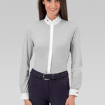 Makebe Italy Sofia Technical Long Sleeve Show Shirt - White, Medium - Makebe Italy - Equiluxe Tack