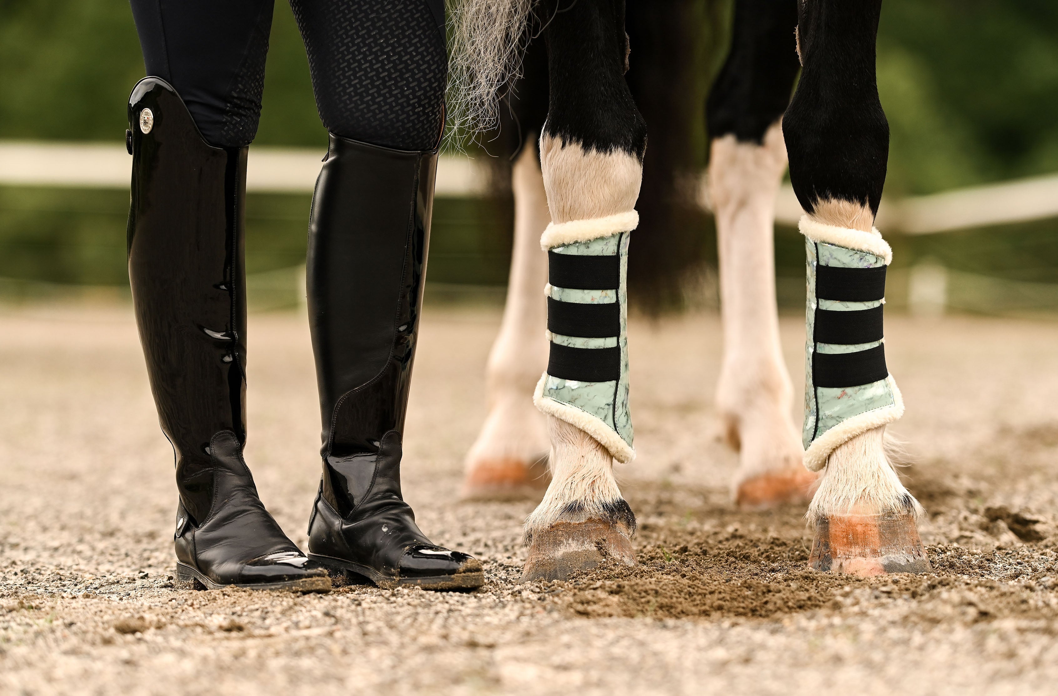 Marble Mint Brushing Boots - Equestroom - Equiluxe Tack