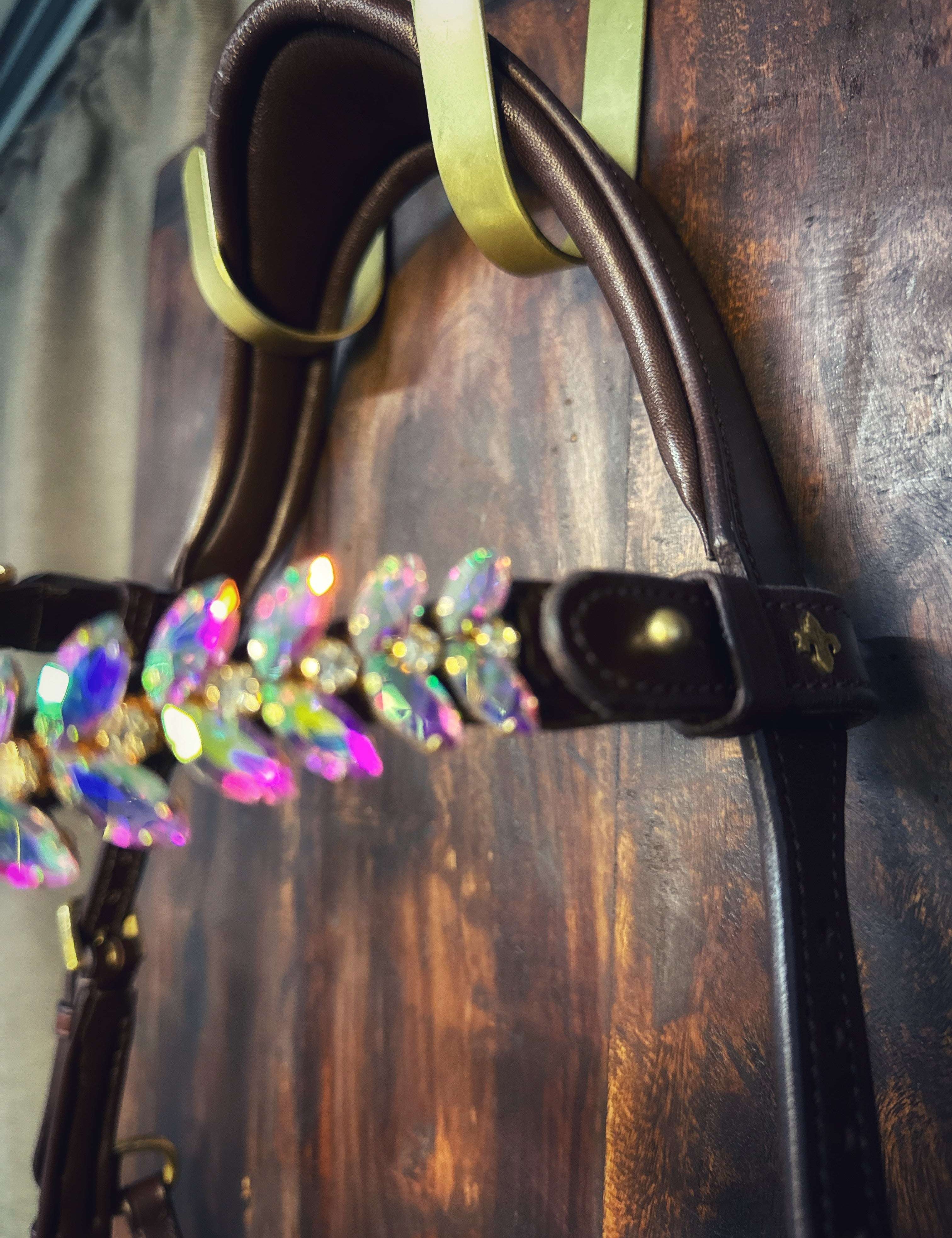 Masego Horsewear Frozen Rose Browband - MASEGO horsewear - Equiluxe Tack