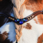 Masego Horsewear Golden Indigo Browband - MASEGO horsewear - Equiluxe Tack