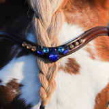 Masego Horsewear Golden Indigo Browband - MASEGO horsewear - Equiluxe Tack