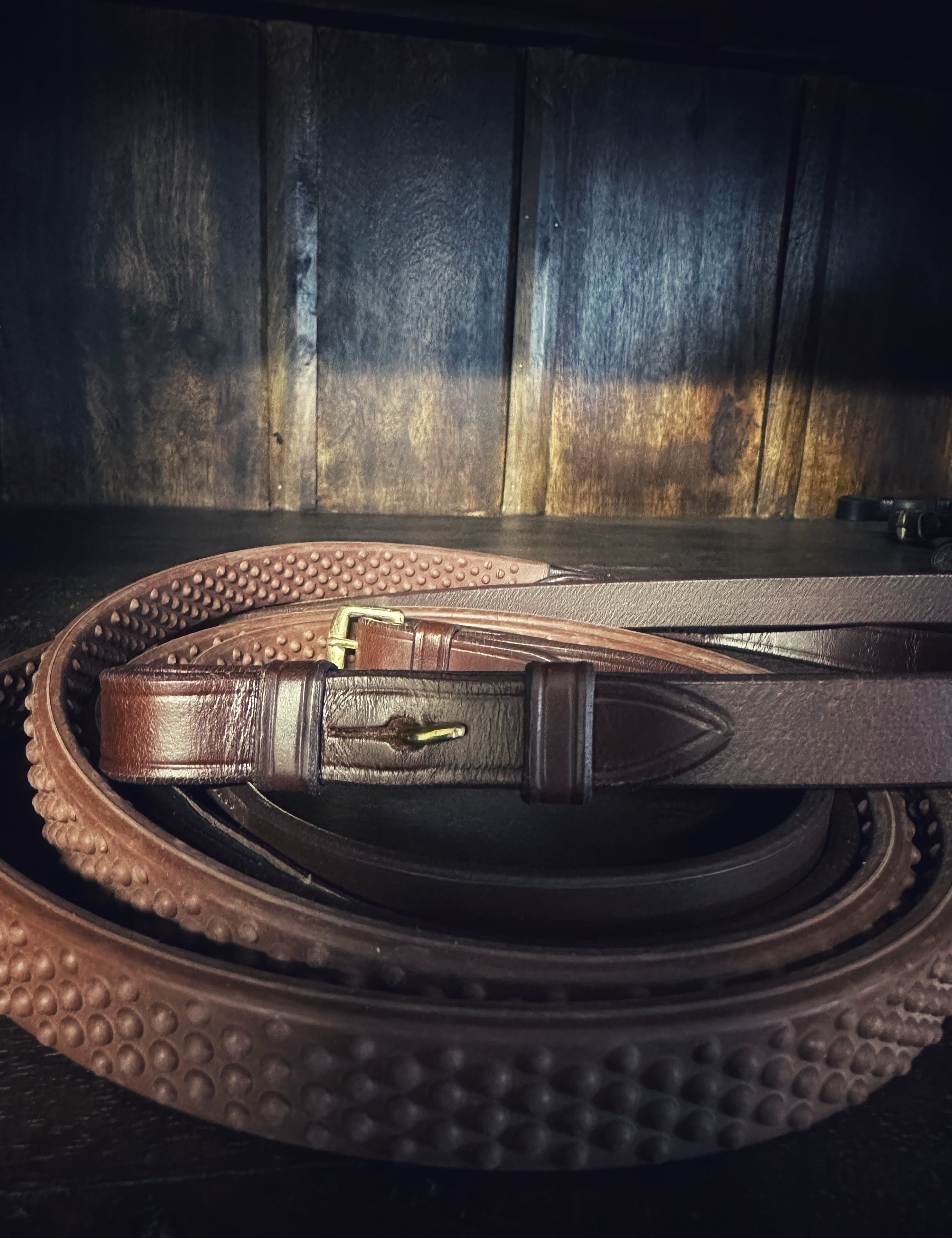 Masego Horsewear Rubber Reins w/ Brass Details - MASEGO horsewear - Equiluxe Tack