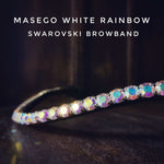Masego Horsewear White Rainbow Browband - MASEGO horsewear - Equiluxe Tack