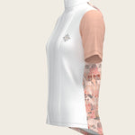  Maze on Peach Long Pleated Short Sleeve Show Shirt - Espoir Equestrian - Equiluxe Tack