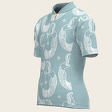 Mermaid Horses in Skye Blue Children's Short Sleeve Shirt - Espoir Equestrian - Equiluxe Tack