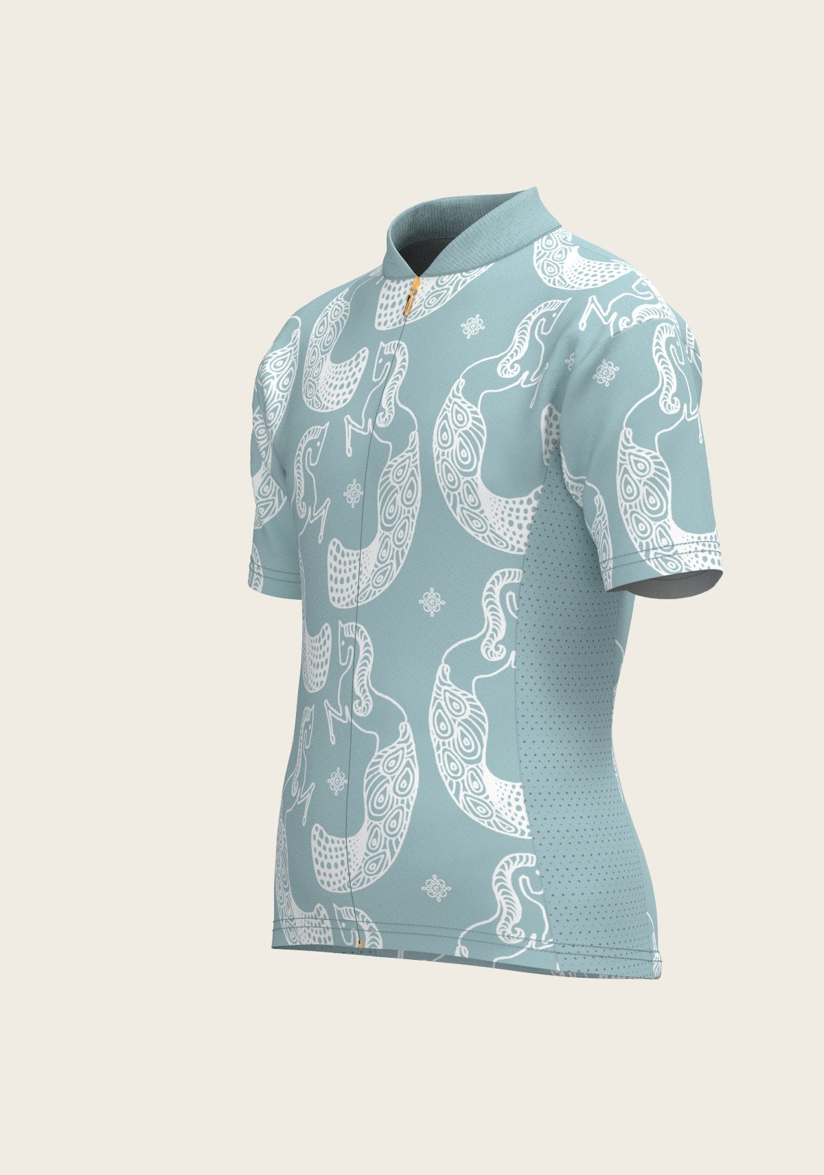 Mermaid Horses in Skye Blue Children's Short Sleeve Shirt - Espoir Equestrian - Equiluxe Tack