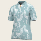 Mermaid Horses in Skye Blue Children's Short Sleeve Shirt - Espoir Equestrian - Equiluxe Tack