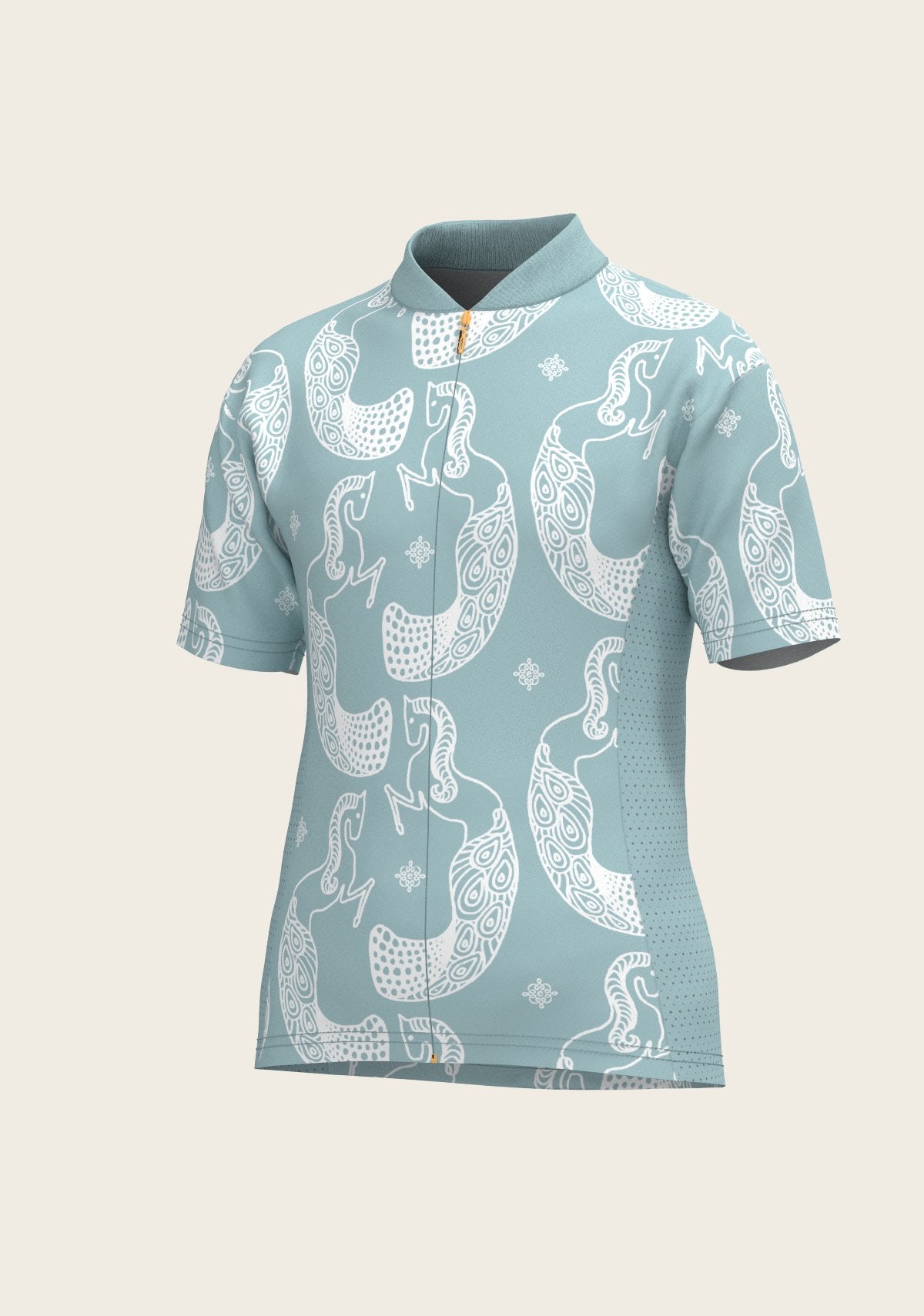 Mermaid Horses in Skye Blue Children's Short Sleeve Shirt - Espoir Equestrian - Equiluxe Tack