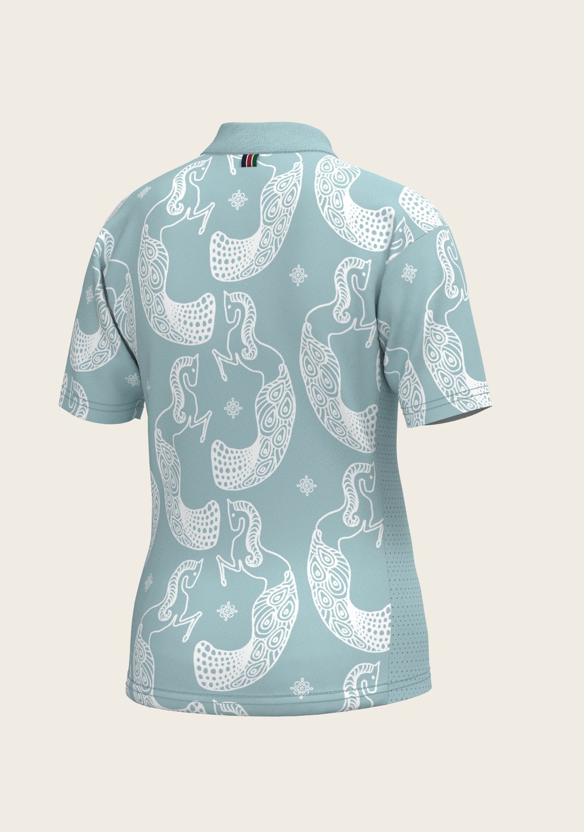 Mermaid Horses in Skye Blue Children's Short Sleeve Shirt - Espoir Equestrian - Equiluxe Tack