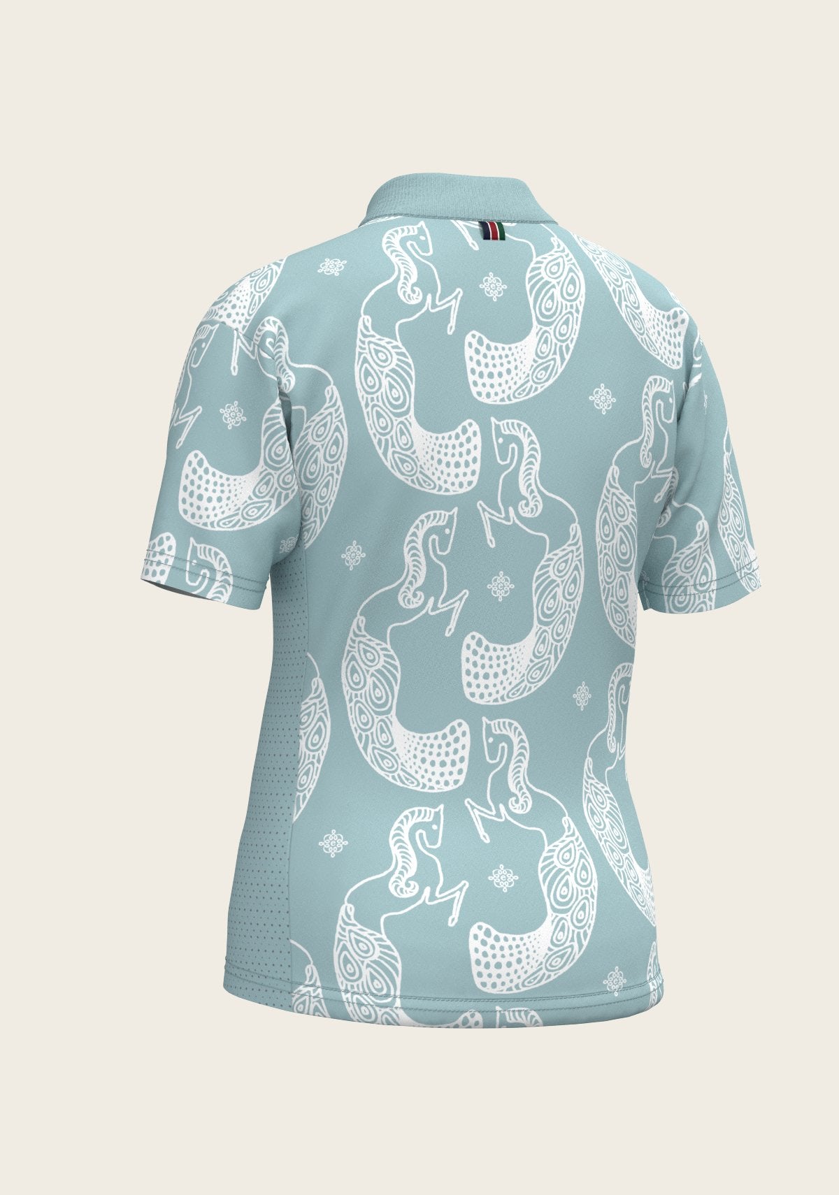 Mermaid Horses in Skye Blue Children's Short Sleeve Shirt - Espoir Equestrian - Equiluxe Tack