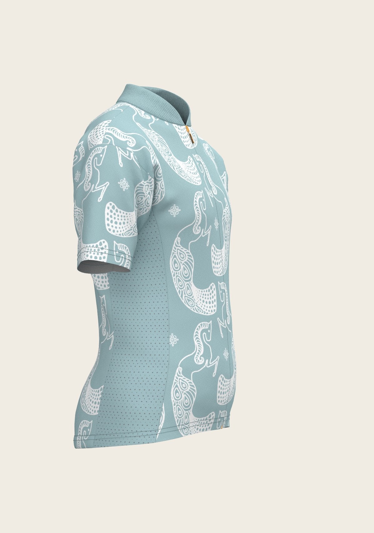 Mermaid Horses in Skye Blue Children's Short Sleeve Shirt - Espoir Equestrian - Equiluxe Tack