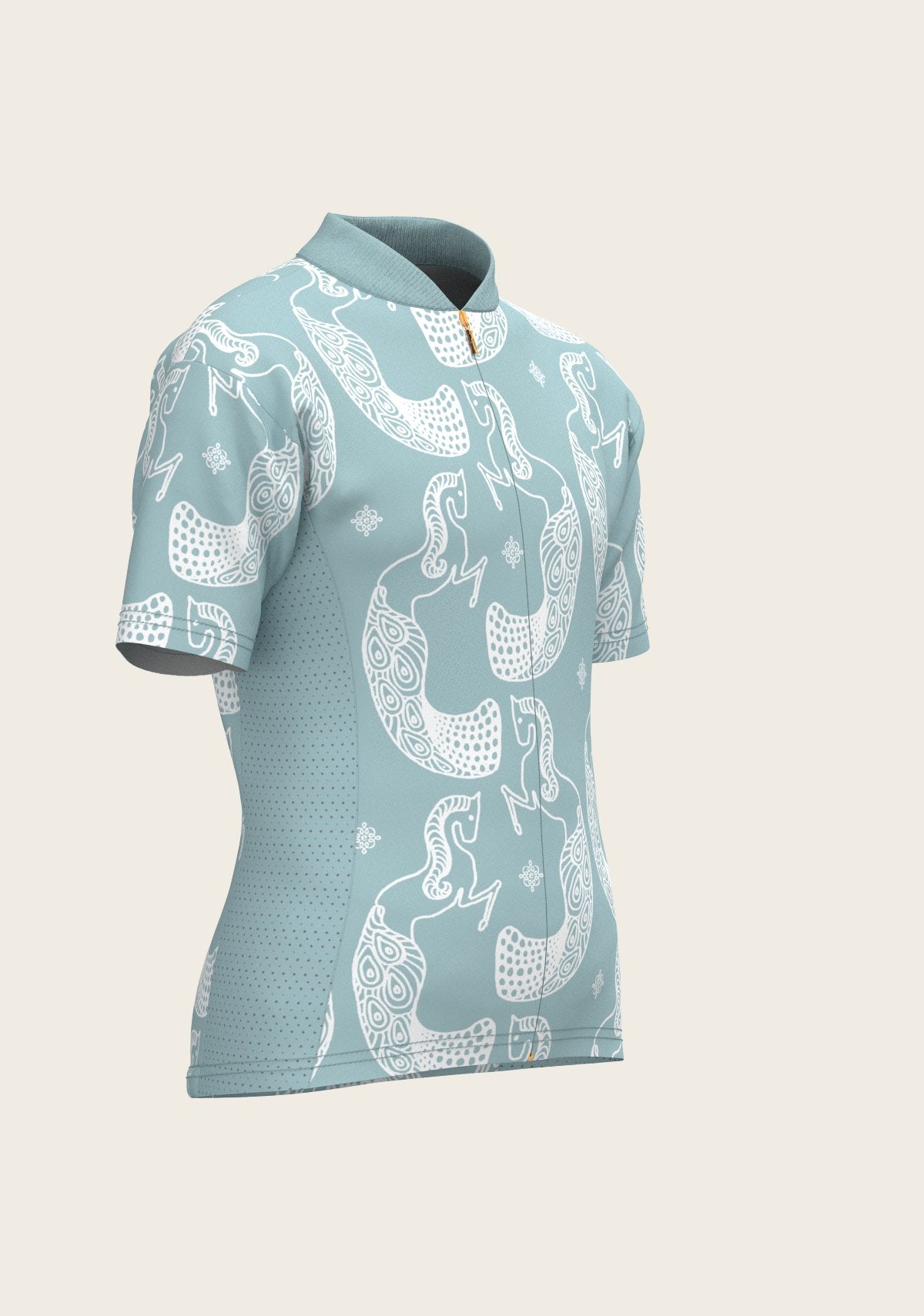 Mermaid Horses in Skye Blue Children's Short Sleeve Shirt - Espoir Equestrian - Equiluxe Tack