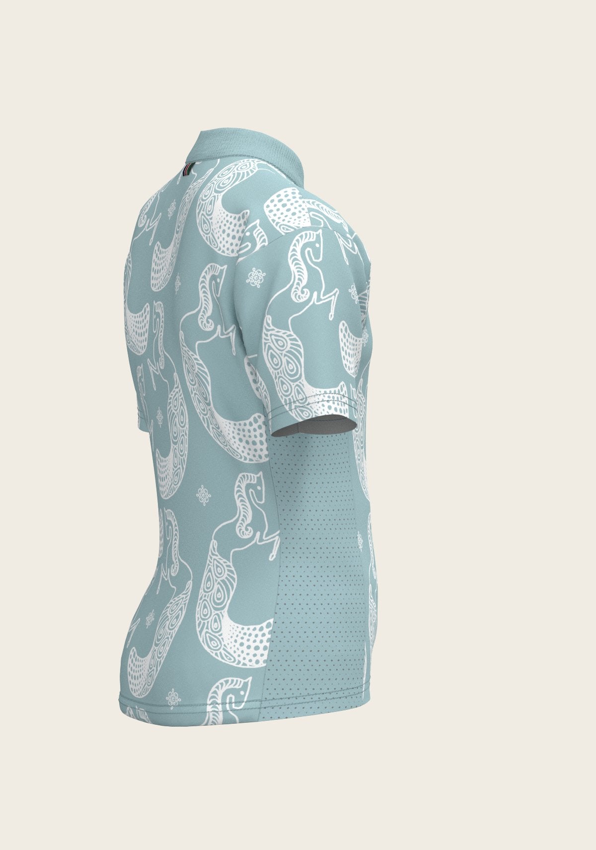 Mermaid Horses in Skye Blue Children's Short Sleeve Shirt - Espoir Equestrian - Equiluxe Tack