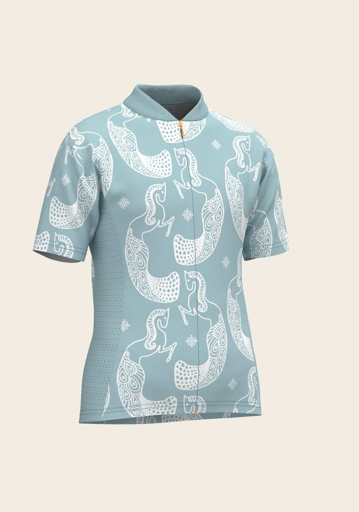 Mermaid Horses in Skye Blue Children's Short Sleeve Shirt - Espoir Equestrian - Equiluxe Tack