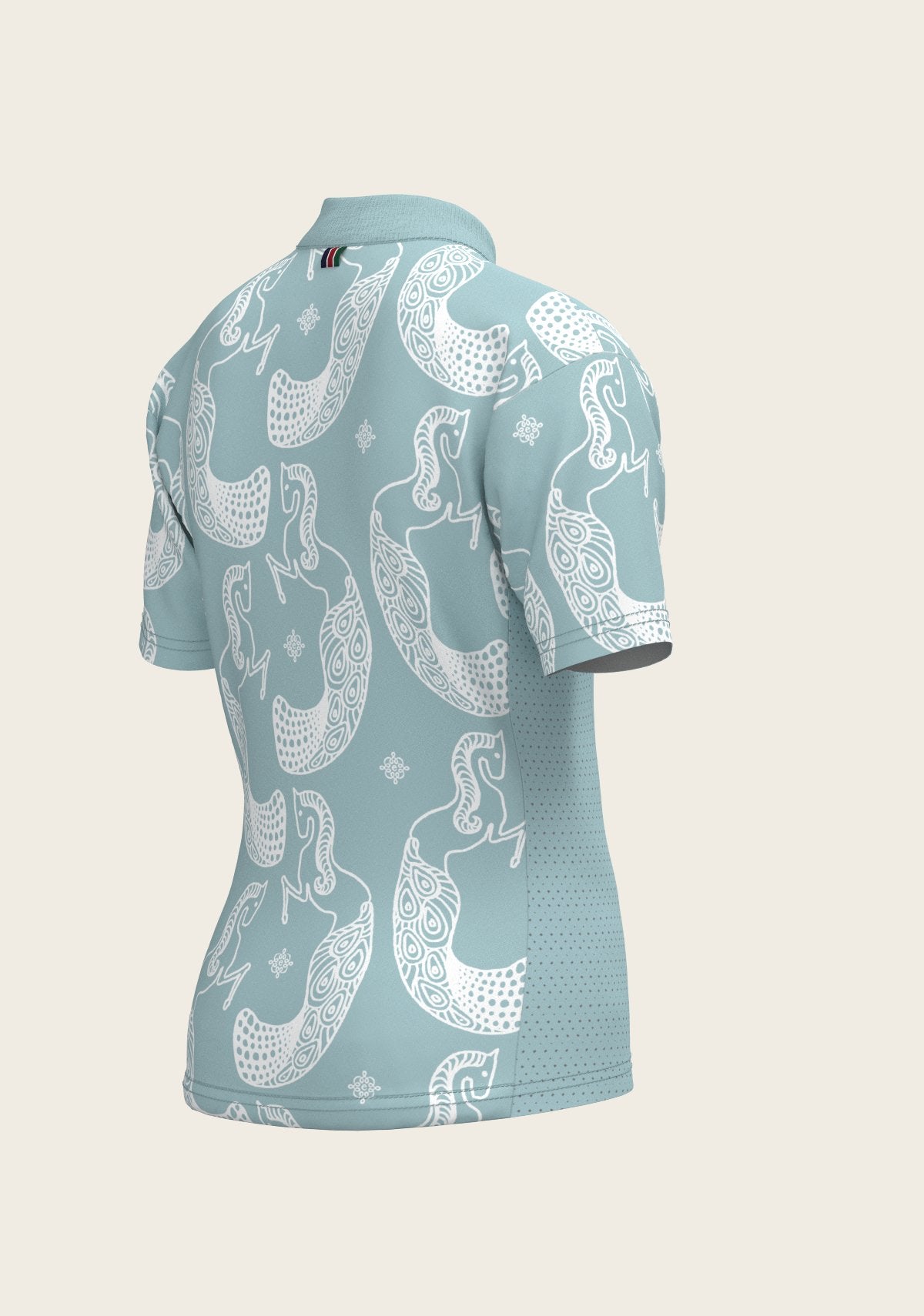 Mermaid Horses in Skye Blue Children's Short Sleeve Shirt - Espoir Equestrian - Equiluxe Tack