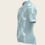 Mermaid Horses in Skye Blue Children's Short Sleeve Shirt - Espoir Equestrian - Equiluxe Tack