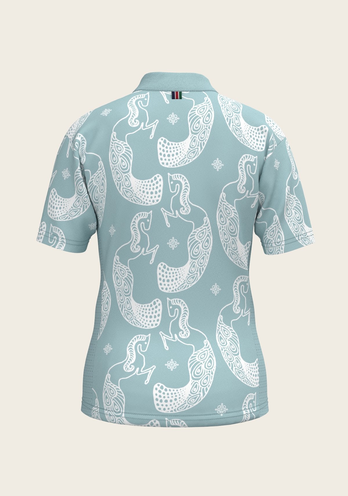 Mermaid Horses in Skye Blue Children's Short Sleeve Shirt - Espoir Equestrian - Equiluxe Tack