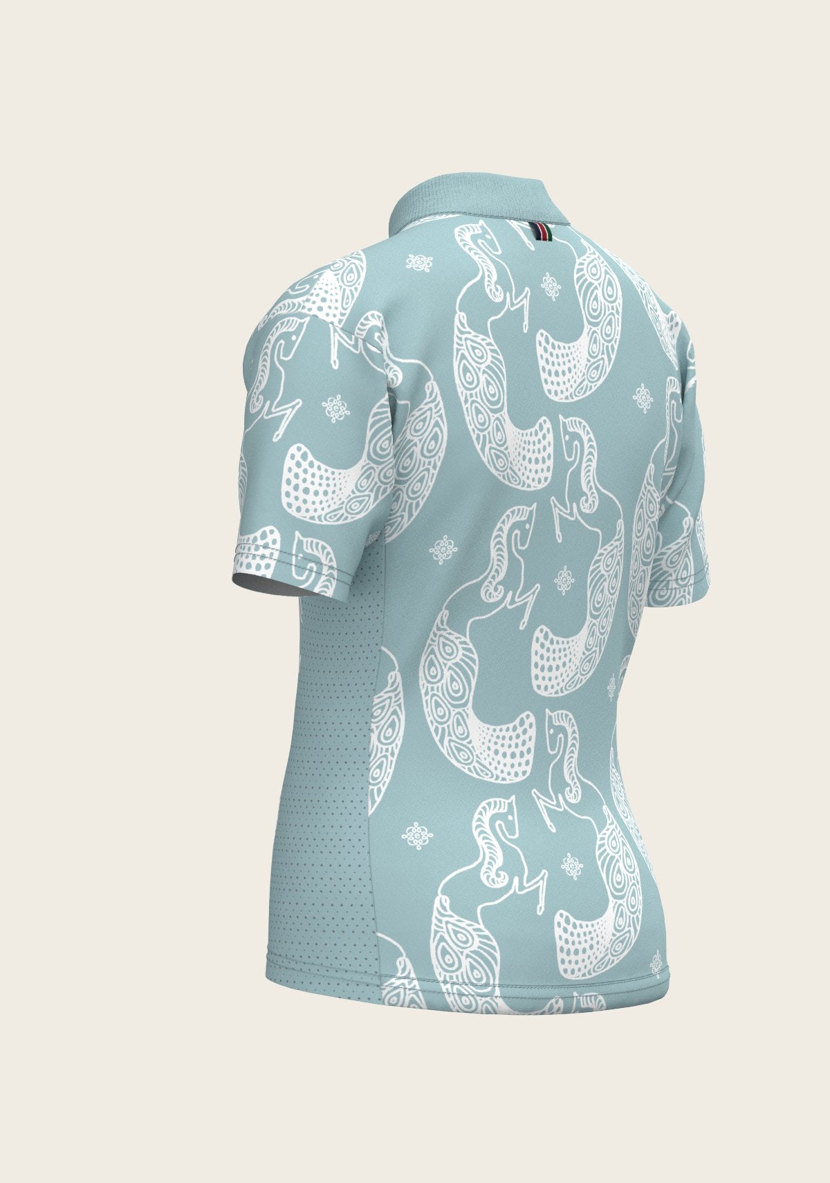 Mermaid Horses in Skye Blue Children's Short Sleeve Shirt - Espoir Equestrian - Equiluxe Tack