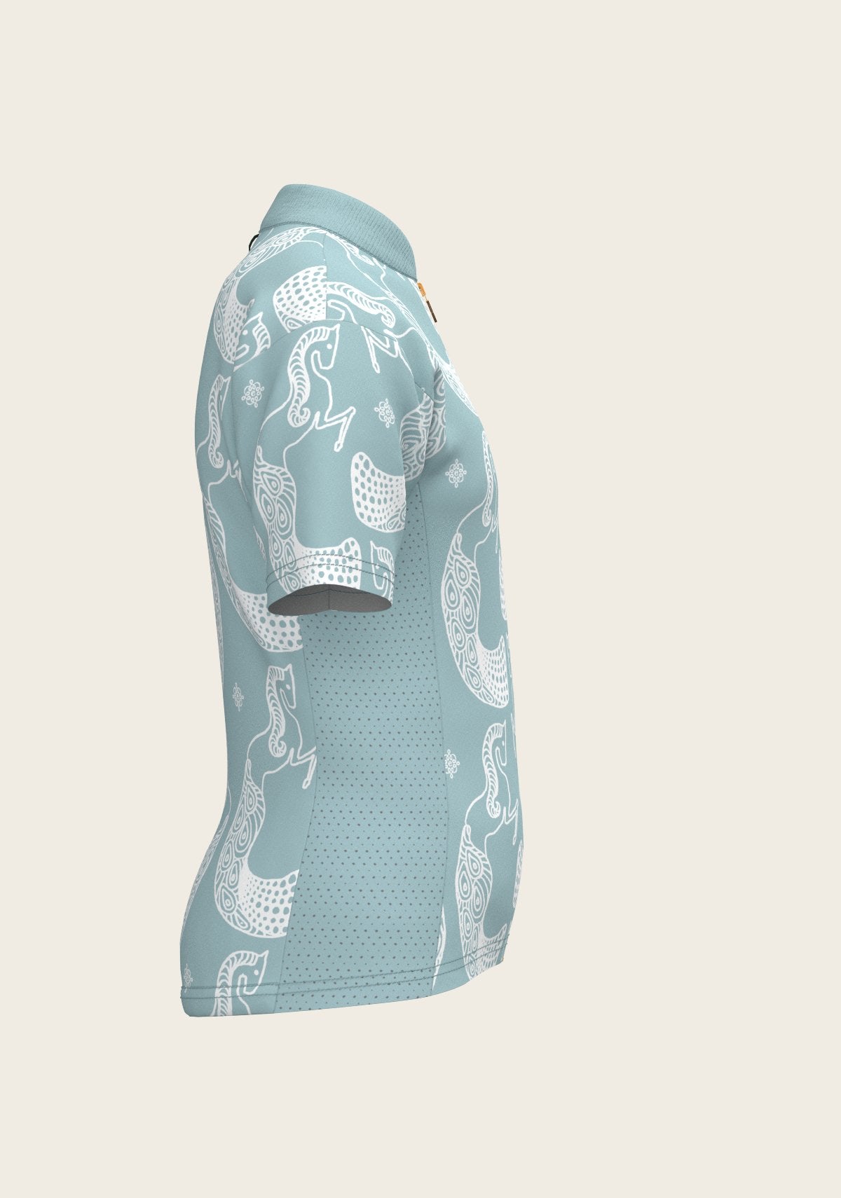 Mermaid Horses in Skye Blue Children's Short Sleeve Shirt - Espoir Equestrian - Equiluxe Tack