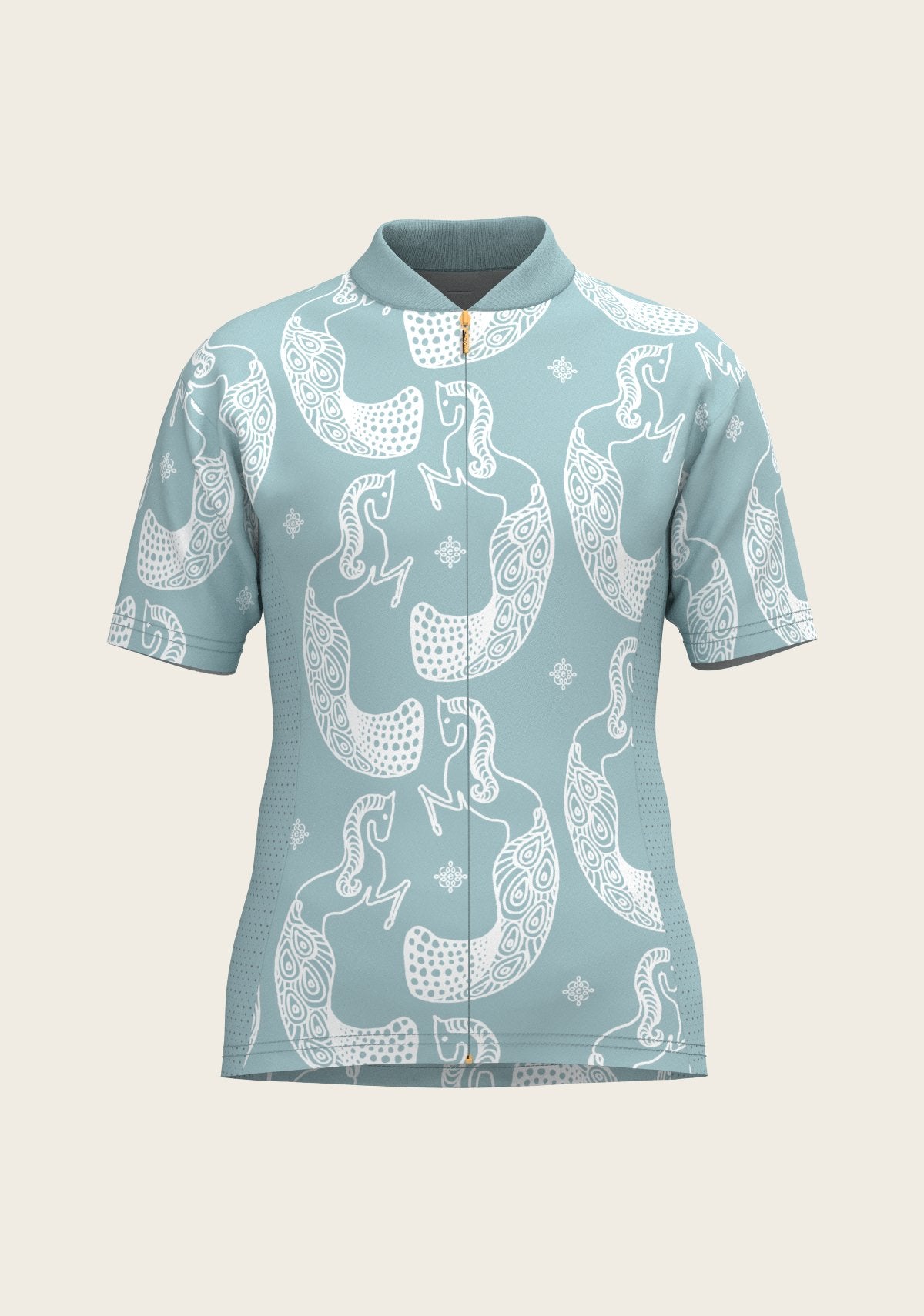 Mermaid Horses in Skye Blue Children's Short Sleeve Shirt - Espoir Equestrian - Equiluxe Tack