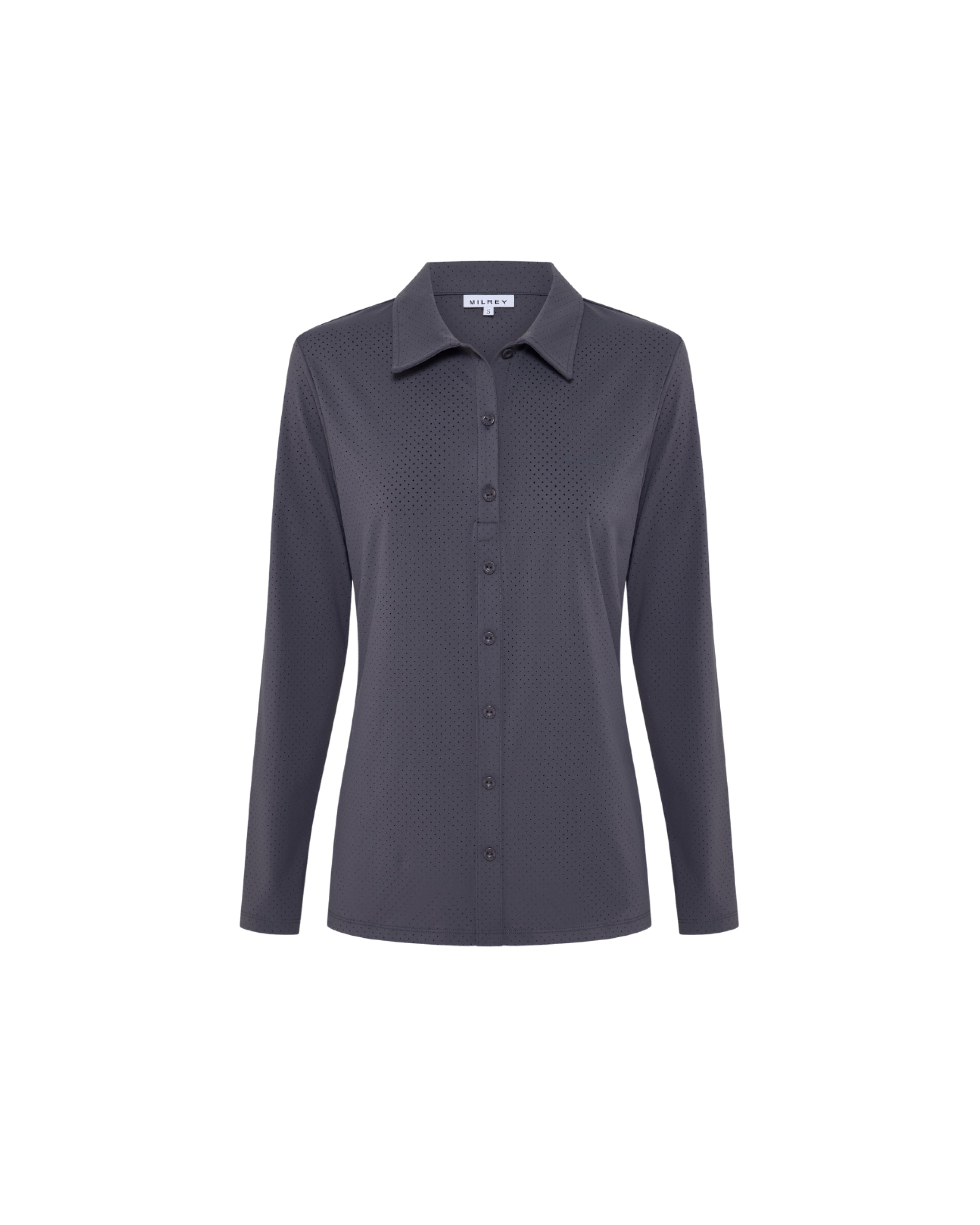 Milrey Callie Blouse Long Sleeve - Dark Grey (Pre - order) - Milrey - Equiluxe Tack