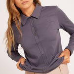 Milrey Callie Blouse Long Sleeve - Dark Grey (Pre - order) - Milrey - Equiluxe Tack