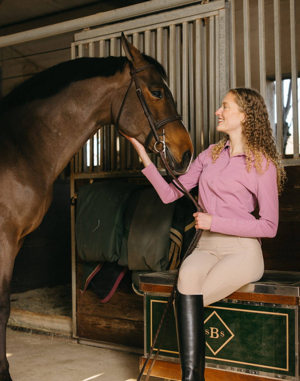 Milrey Callie Blouse Long Sleeve - Rose Pink - Milrey - Equiluxe Tack