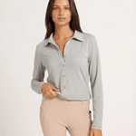 Milrey Callie Blouse Long Sleeve - Steel Blue - Milrey - Equiluxe Tack