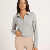 Milrey Callie Blouse Long Sleeve - Steel Blue - Milrey - Equiluxe Tack