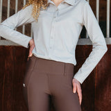 Milrey Callie Blouse Long Sleeve - Steel Blue - Milrey - Equiluxe Tack