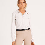 Milrey Callie Blouse Long Sleeve - Stone (Pre - order) - Milrey - Equiluxe Tack
