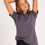 Milrey Callie Blouse Short Sleeve - Dark Grey - Milrey - Equiluxe Tack