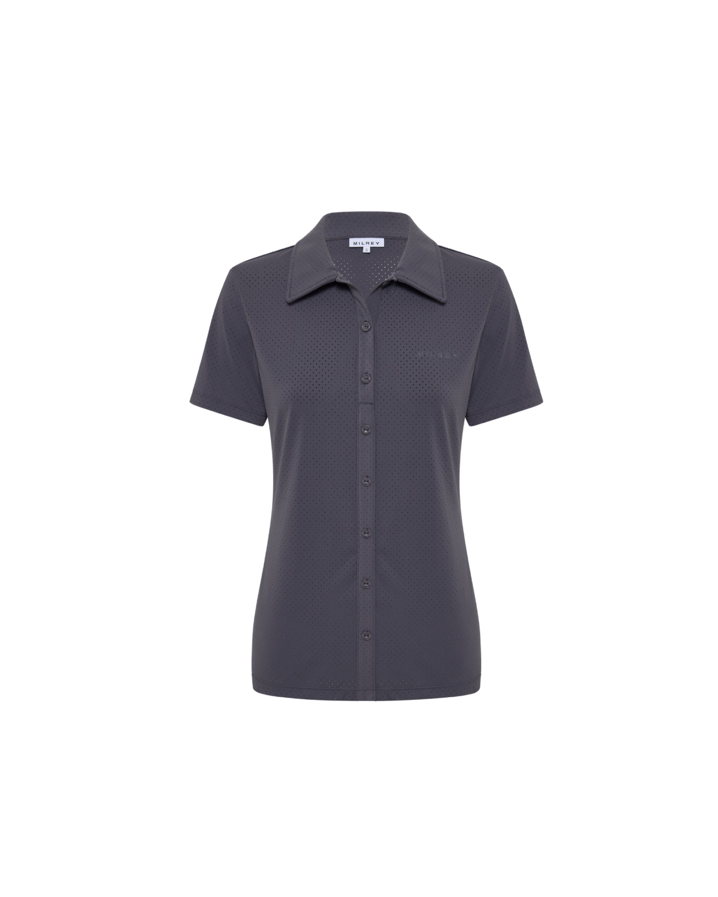 Milrey Callie Blouse Short Sleeve - Dark Grey - Milrey - Equiluxe Tack