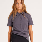 Milrey Callie Blouse Short Sleeve - Dark Grey - Milrey - Equiluxe Tack