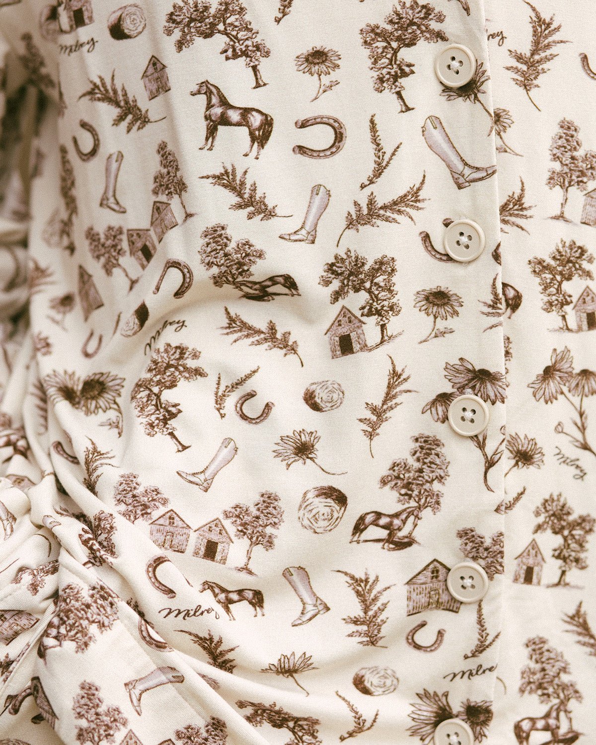 Milrey Countryside Toile - Long Sleeve Pyjama Set - Milrey - Equiluxe Tack