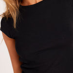 Milrey Ribbed Cap Sleeve Riding Top - Black - Milrey - Equiluxe Tack