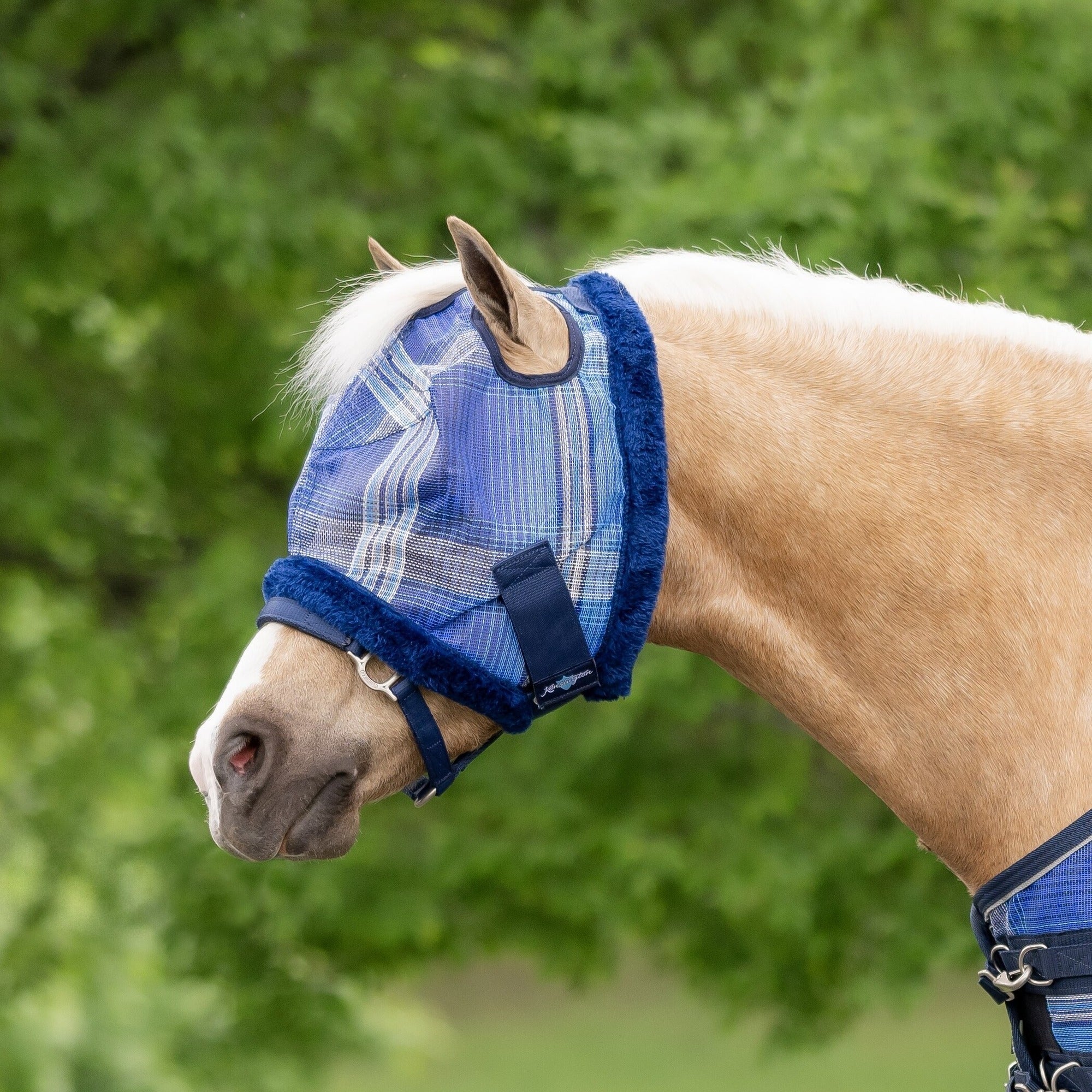 Mini/Pony Fly Mask with Fleece Trim & Dual Ear Openings 73% UV *New Design - Kensington Protective Products - Equiluxe Tack