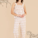 Moonlight Pajama Set | Blossomare Print | Neutral | Equestrian Sleepwear Collection - Rönner - Equiluxe Tack