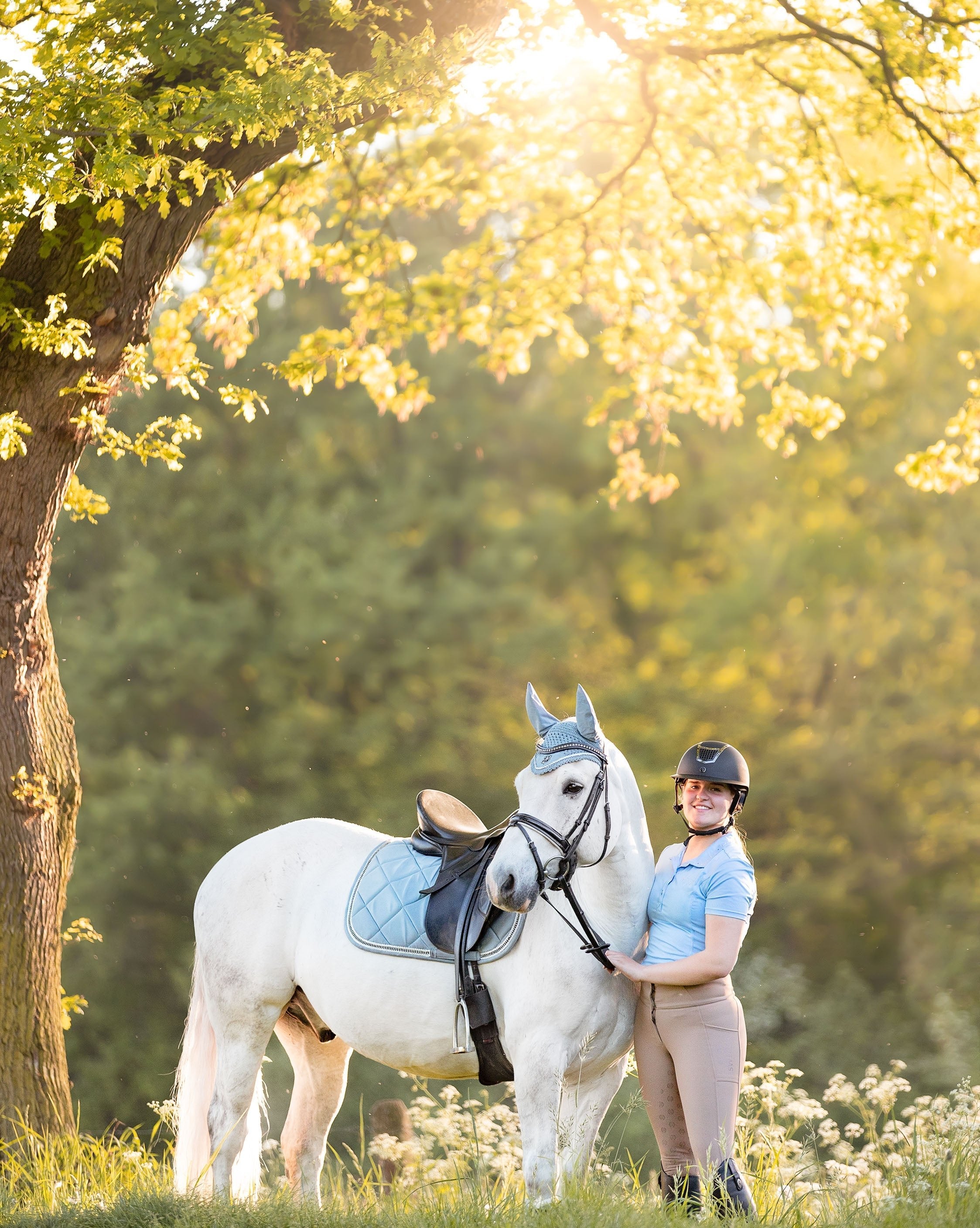 Moonstone Blue Fly Hat - Equestroom - Equiluxe Tack