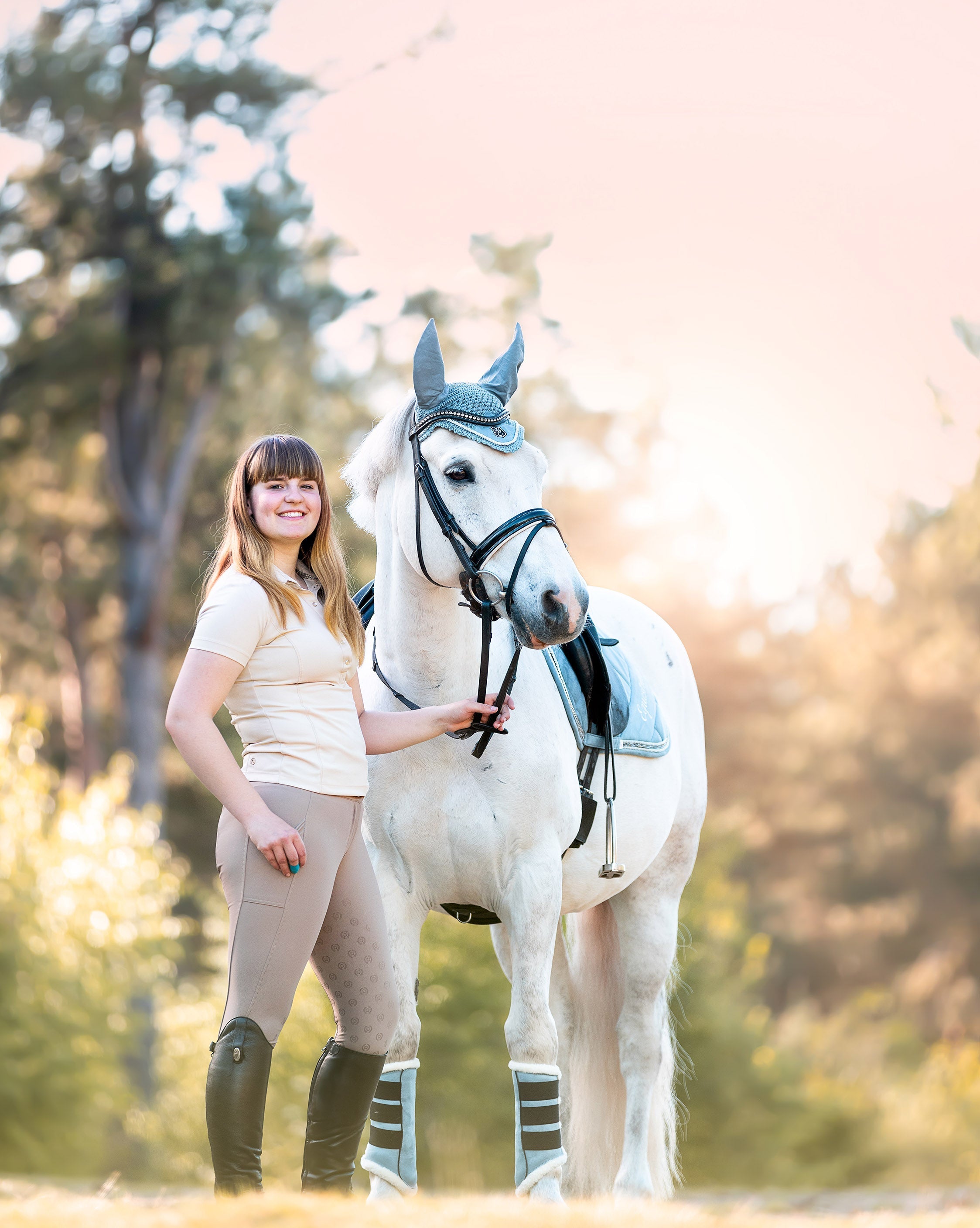 Moonstone Blue Fly Hat - Equestroom - Equiluxe Tack