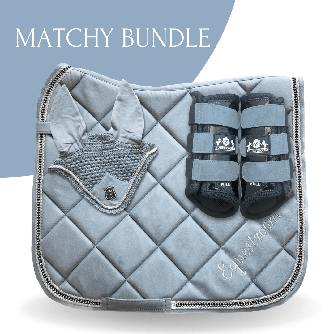 Moonstone Blue Saddle Pad Set - Equestroom - Equiluxe Tack