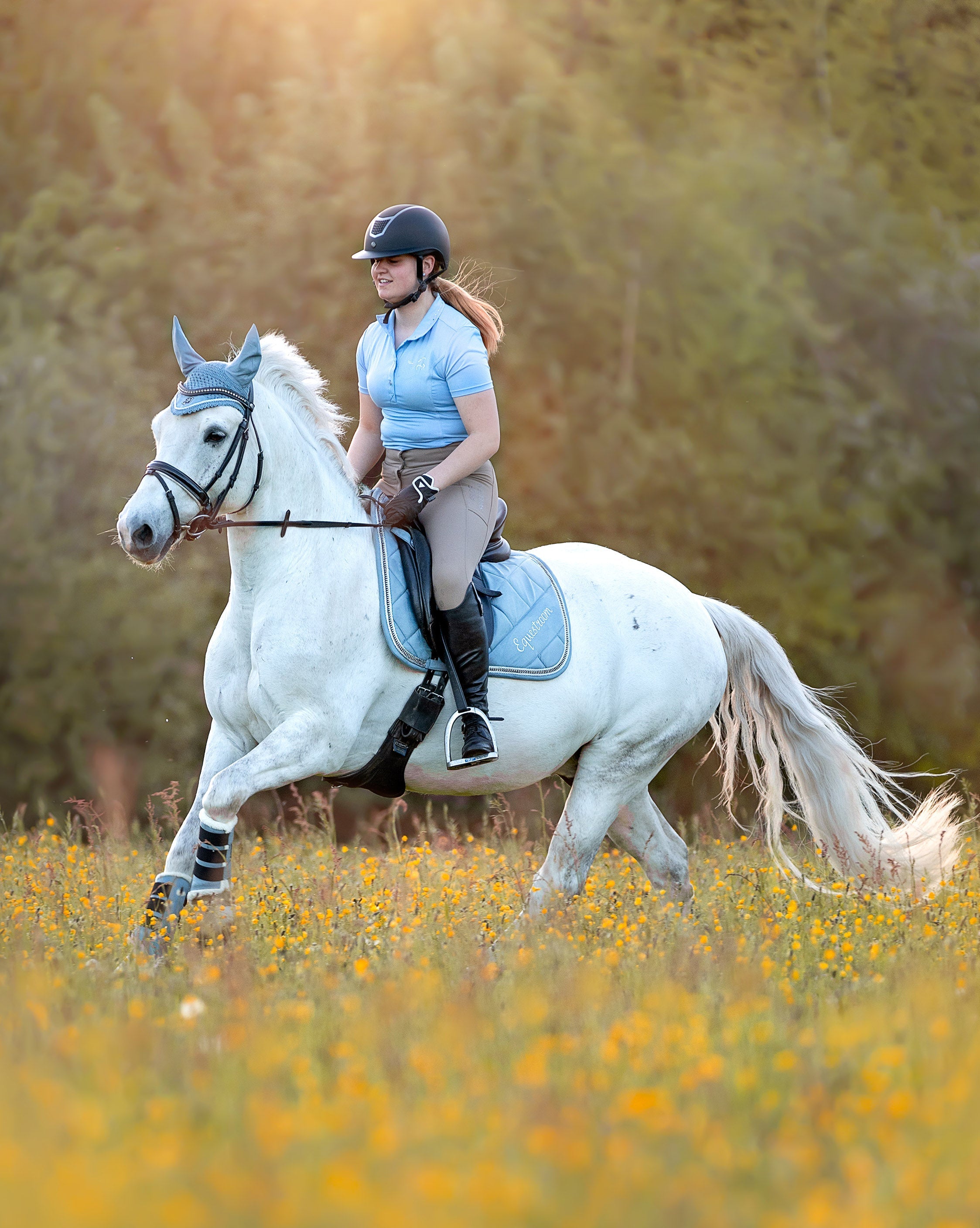 Moonstone Blue Saddle Pad Set - Equestroom - Equiluxe Tack