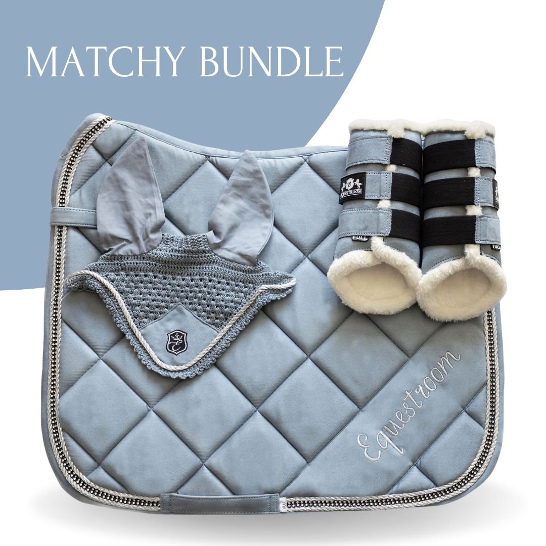 Moonstone Blue Saddle Pad Set - Equestroom - Equiluxe Tack